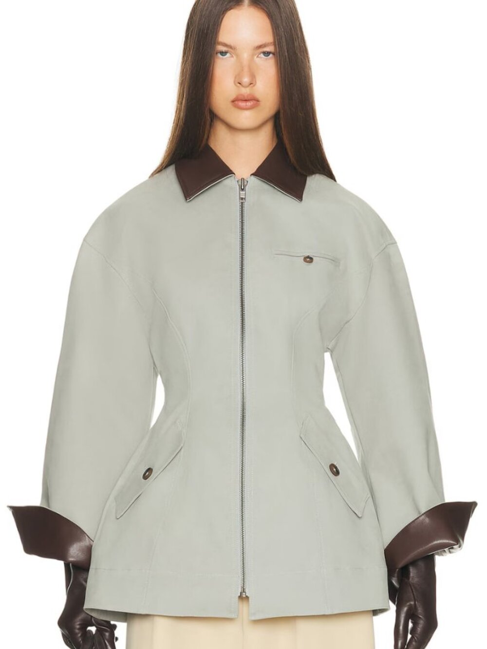 Helsa NWOT The Lady Hunting Jacket With Faux Leather Collar - Picture 3 of 14